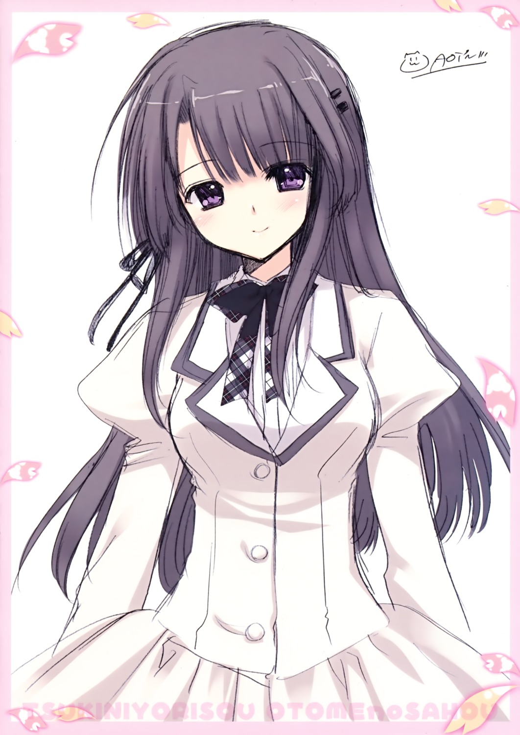 hananomiya_mizuho, nishimata_aoi, seifuku, sketch, tsuki_ni_yorisou_otome_no_sahou