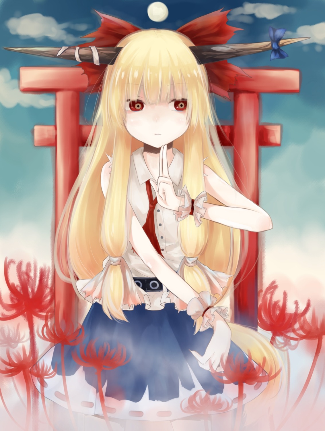 horns, ibuki_suika, touhou, yuu-rin