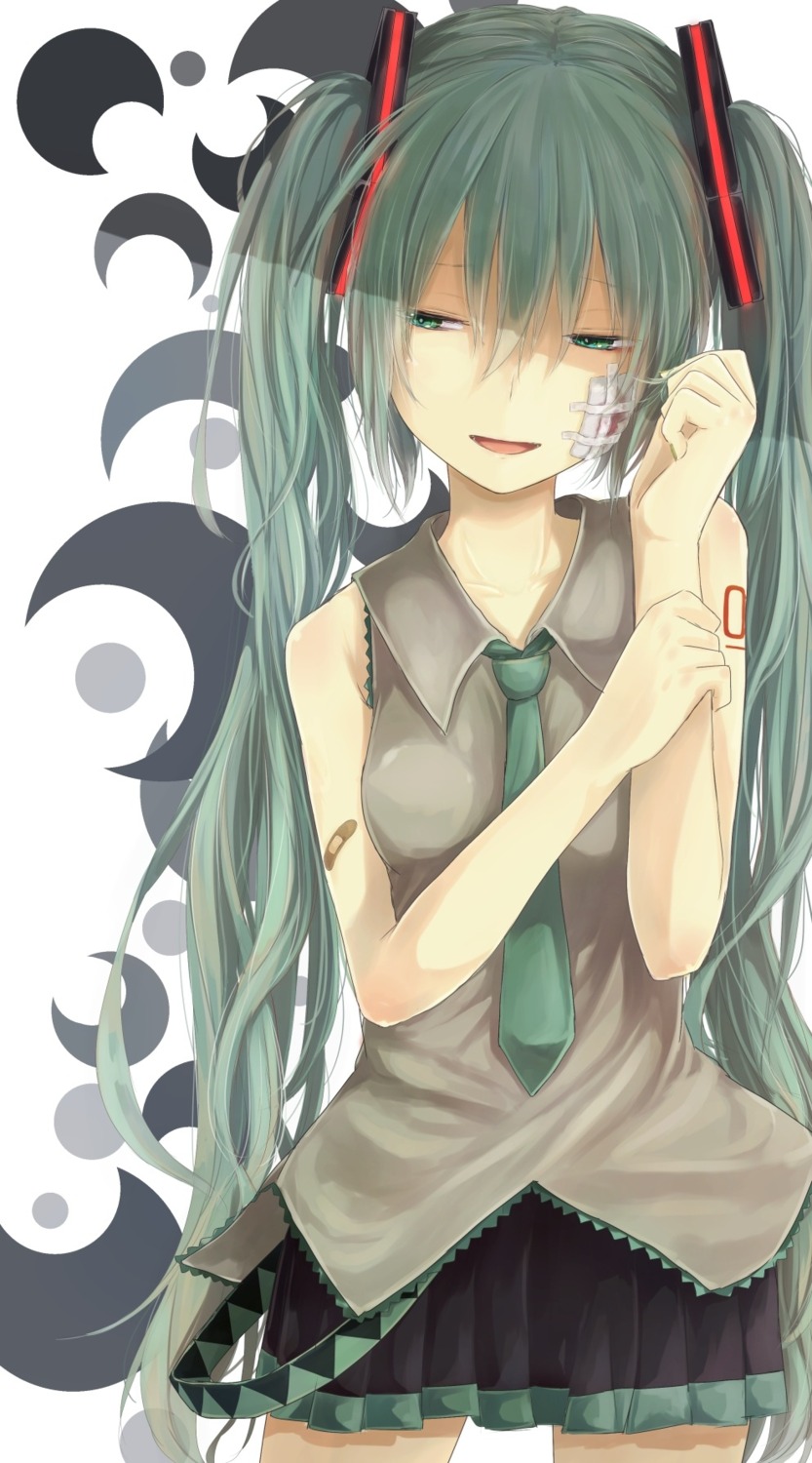 bandaid, hatsune_miku, rolling_girl_(vocaloid), vocaloid, yuu-rin