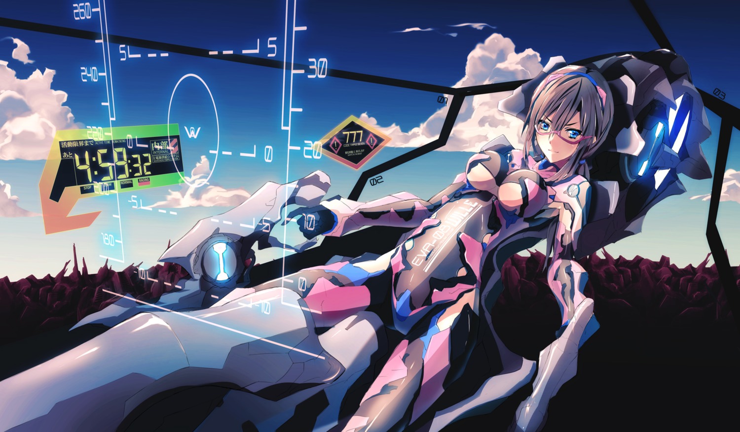 bodysuit, makinami_mari_illustrious, megane, meron_to_maria, neon_genesis_evangelion