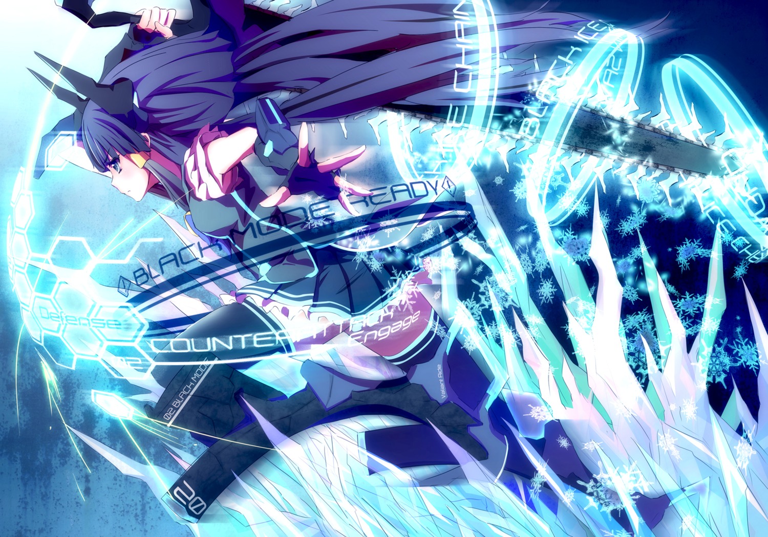 aoki_reika, black_rock_shooter, cosplay, crossover, meron_to_maria, precure, smile_precure!, sword