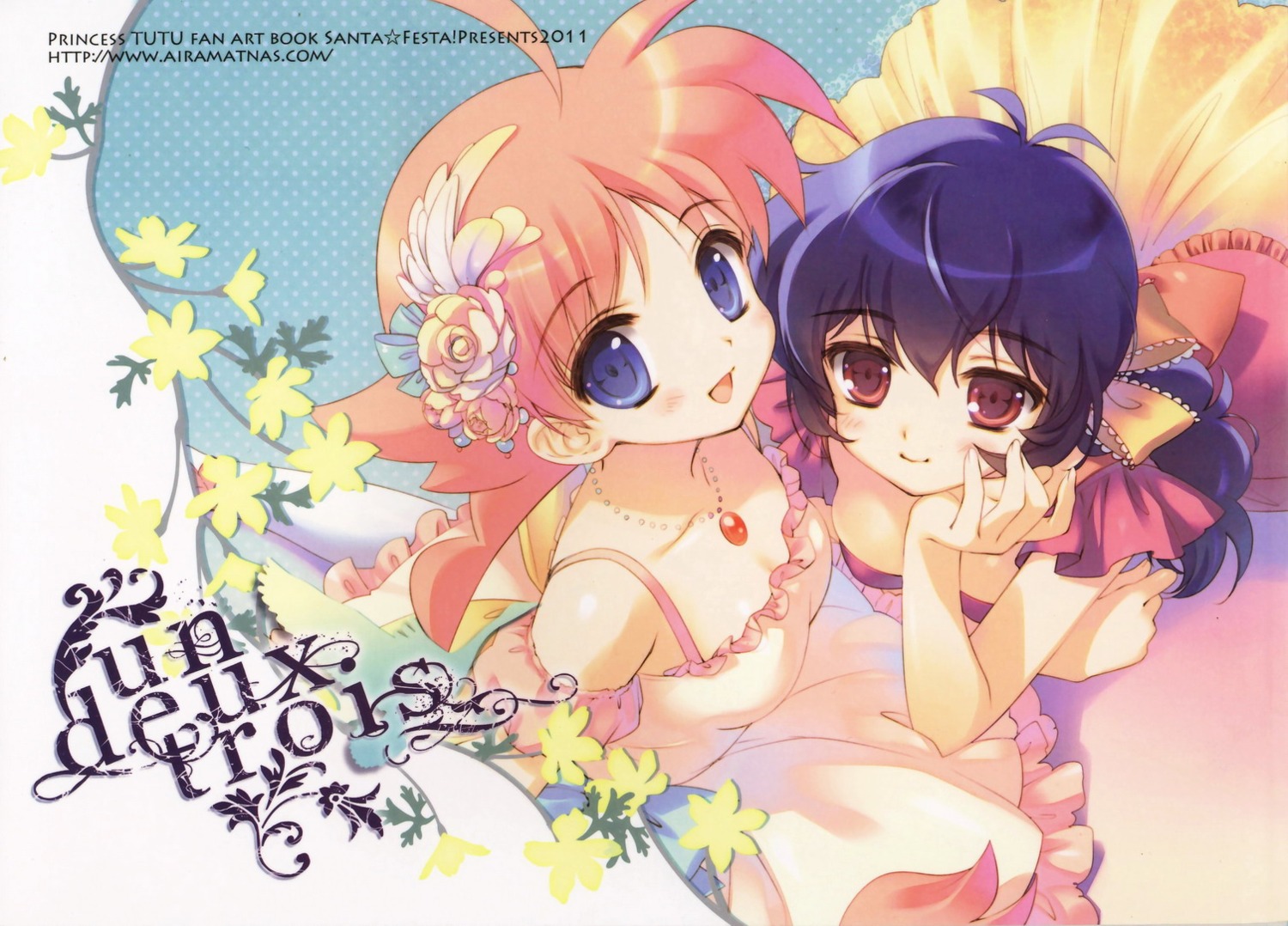 arima_ahiru, dress, kuroha_rue, princess_tutu, santa_festa, santa_matsuri