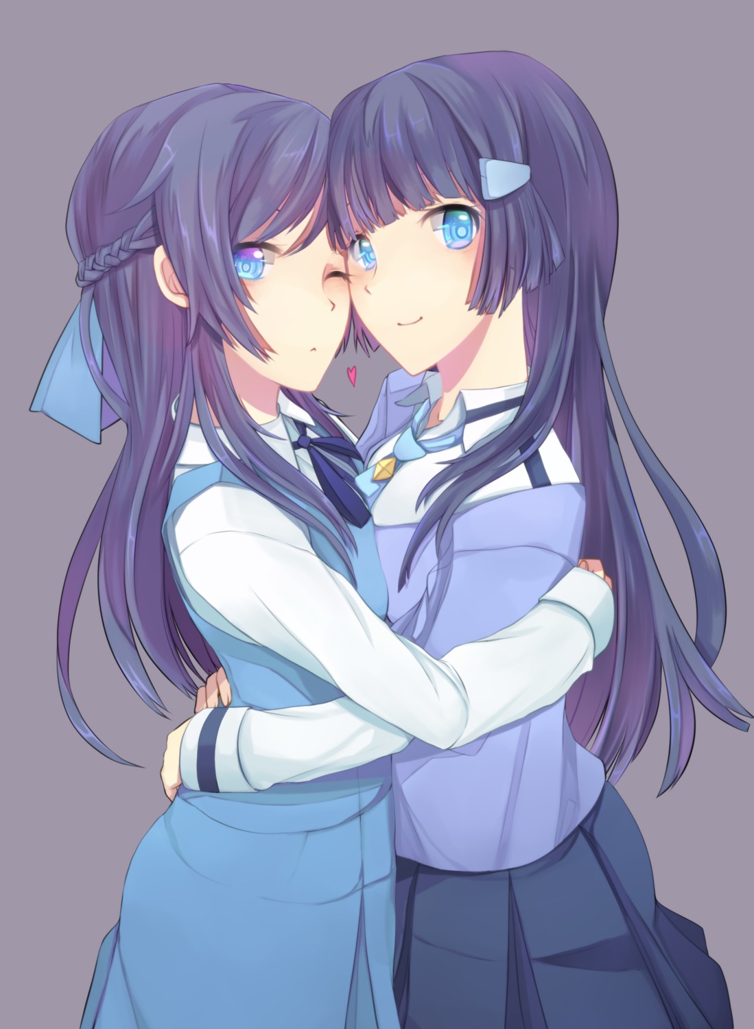 aoki_reika, dokidoki!_precure, hinagi, hishikawa_rikka, precure, seifuku, smile_precure!, symmetrical_docking