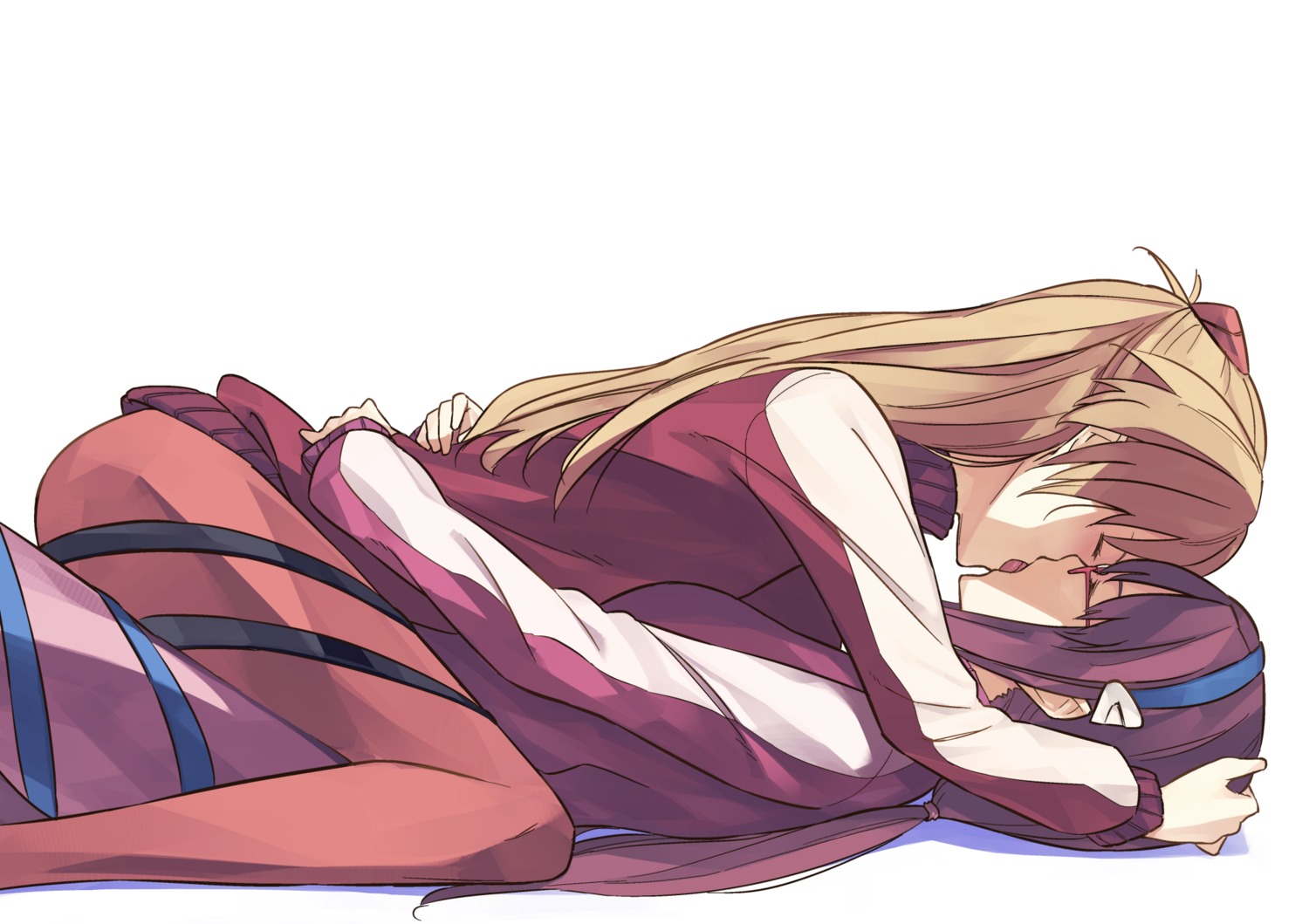 bodysuit, makinami_mari_illustrious, marakimi, megane, neon_genesis_evangelion, souryuu_asuka_langley, yuri