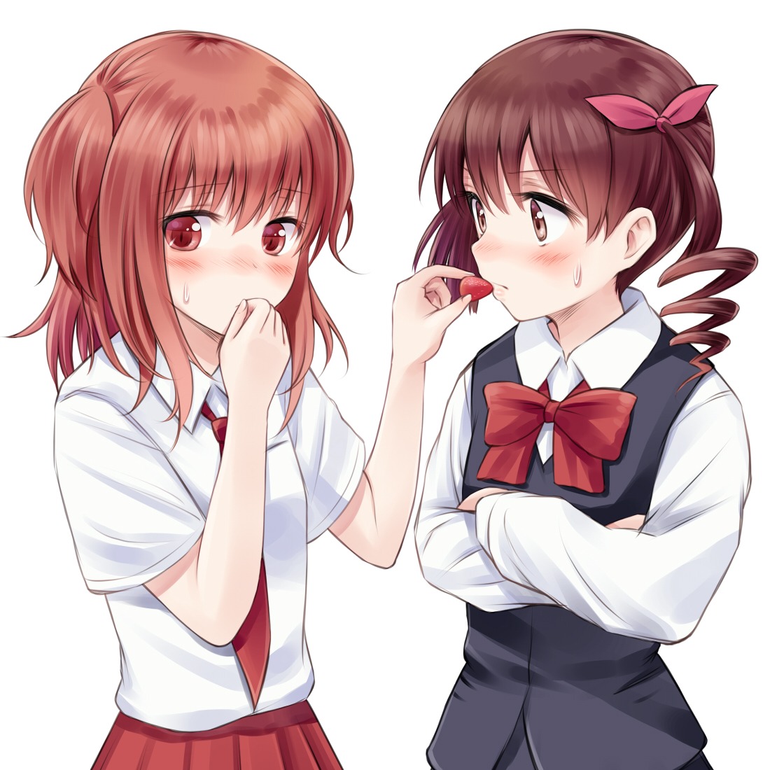 kobashiri_yae, saki, saki_achiga-hen, sasano_ichigo, seifuku, suzushiro_yukari, yuri