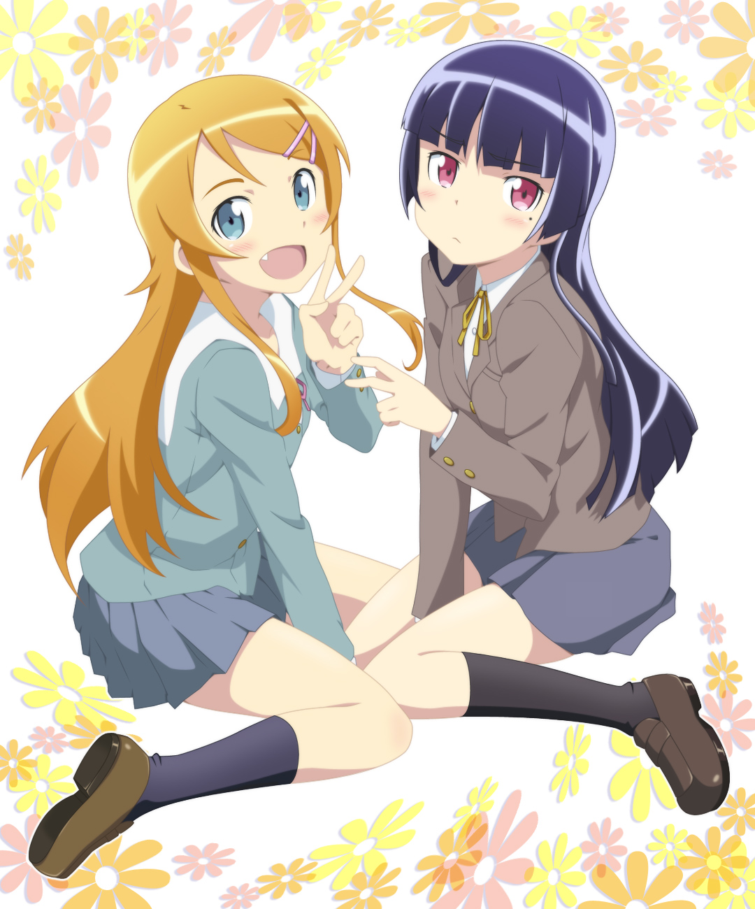 gokou_ruri, kousaka_kirino, ore_no_imouto_ga_konnani_kawaii_wake_ga_nai, seifuku, smile_(artist)