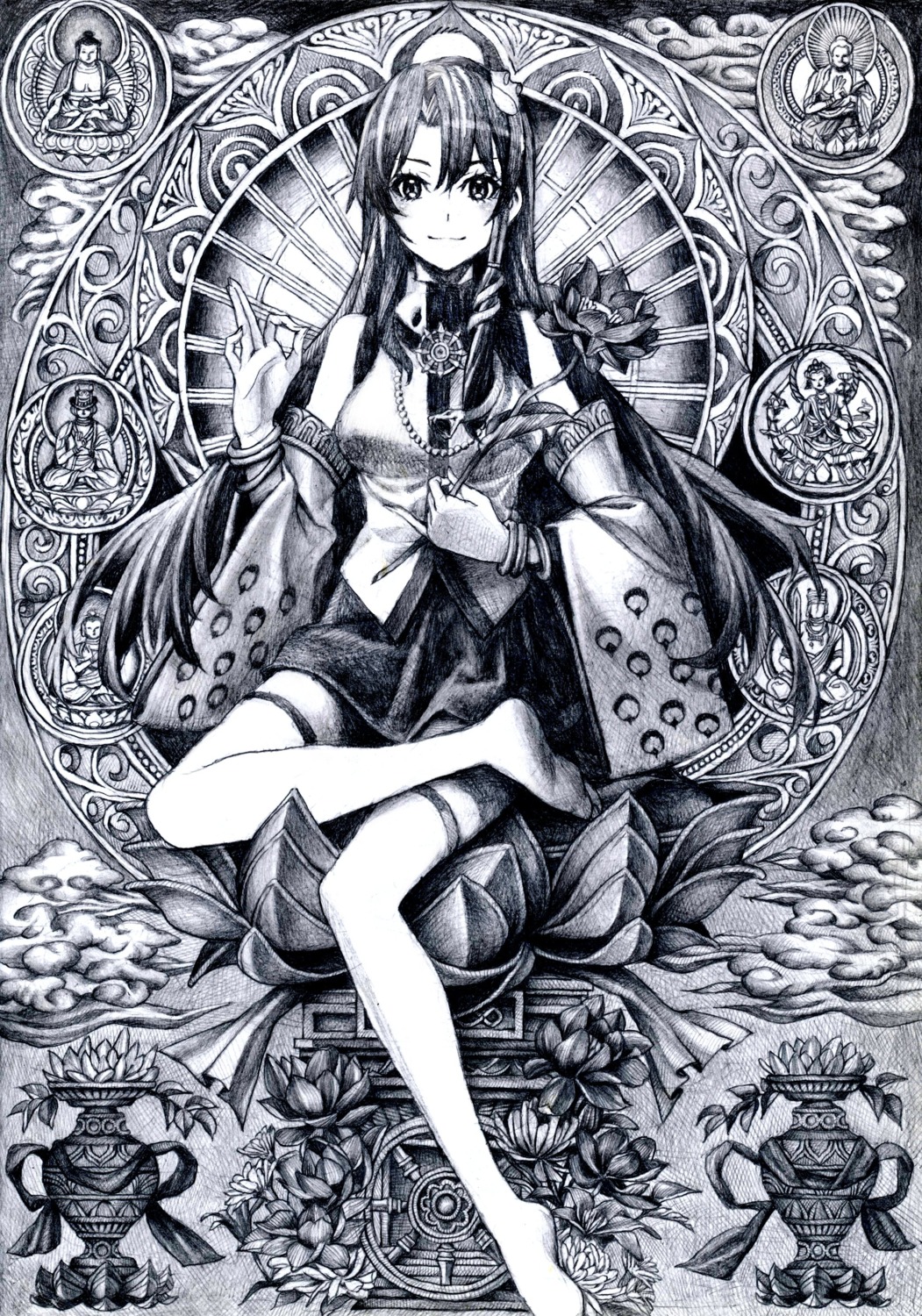 kochiya_sanae, monochrome, nobita, touhou