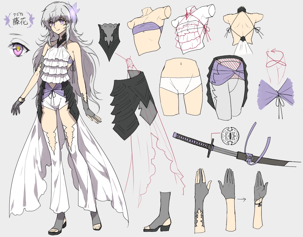 character_design, kazari_tayu, thighhighs