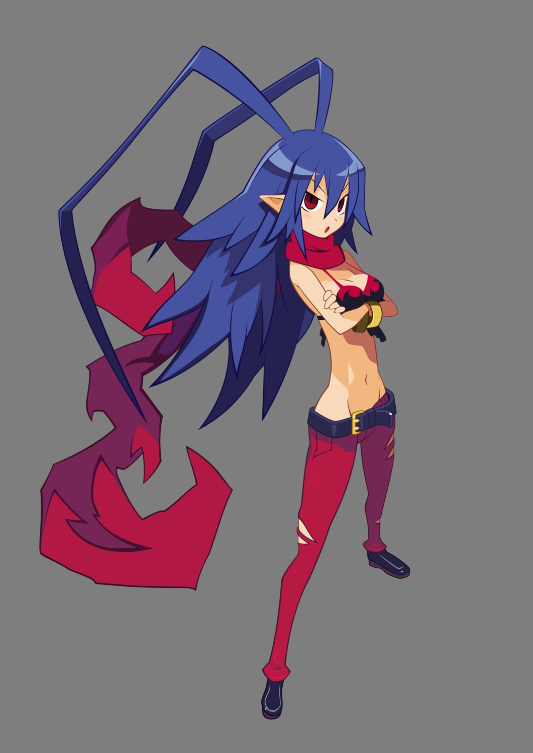 bikini_top, breast_hold, cleavage, disgaea, disgaea_d2, genderswap, laharl, laharl-chan, swimsuits, transparent_png, vector_trace