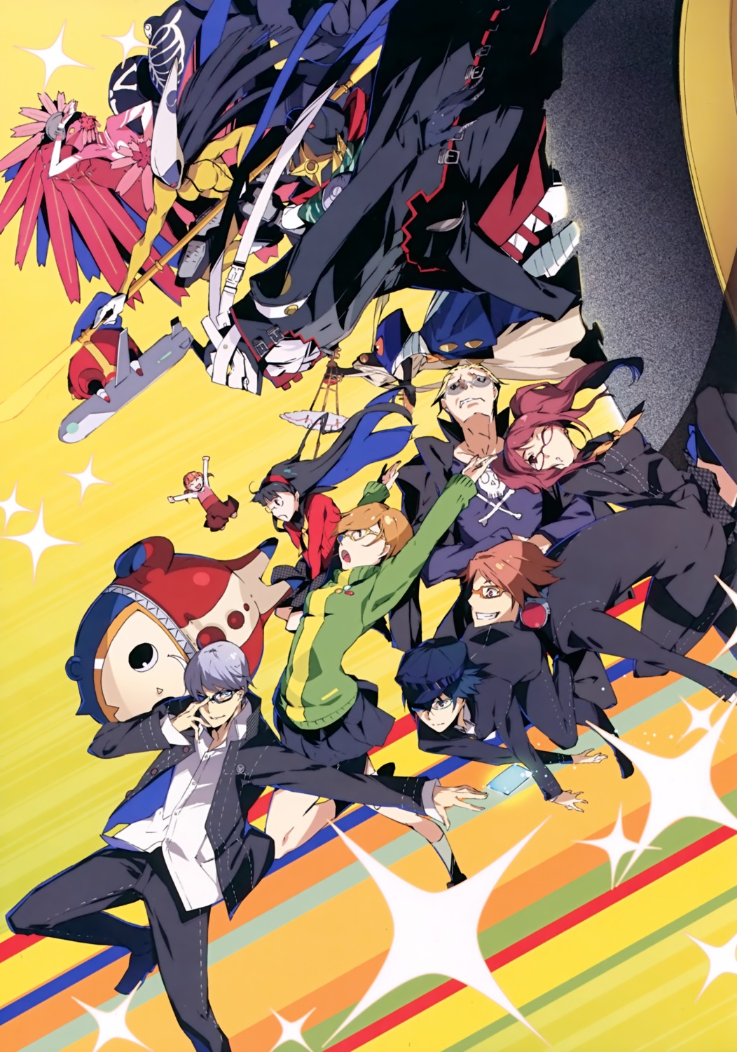 amagi_yukiko, attyonburike, doujima_nanako, g_yuusuke, hanamura_yousuke, kujikawa_rise, megane, megaten