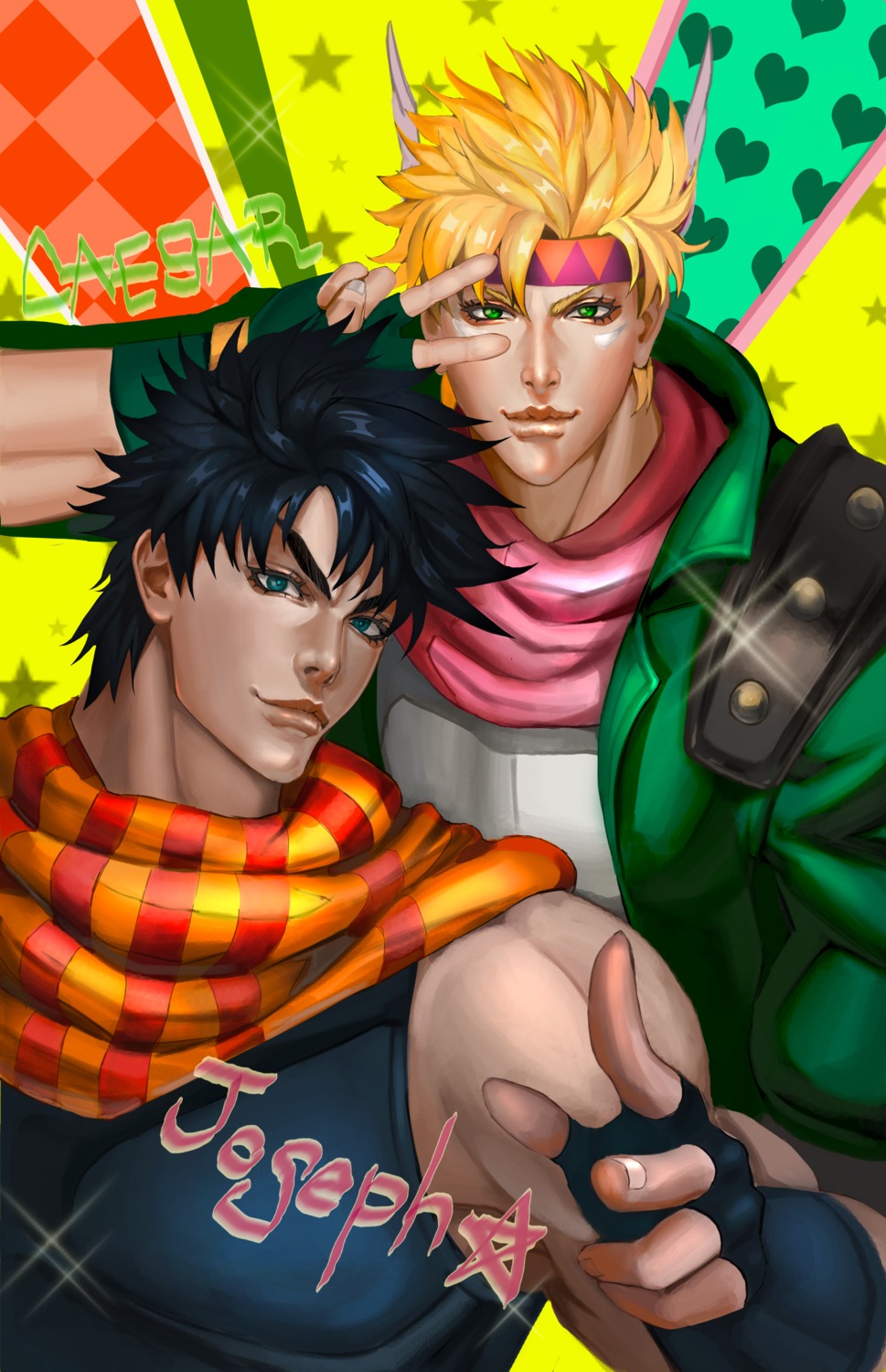 caesar_anthonio_zeppeli, jojo_no_kimyou_na_bouken, jojo_no_kimyou_na_bouken_part_2:_sentou_chouryuu, joseph_joestar, lloule, male