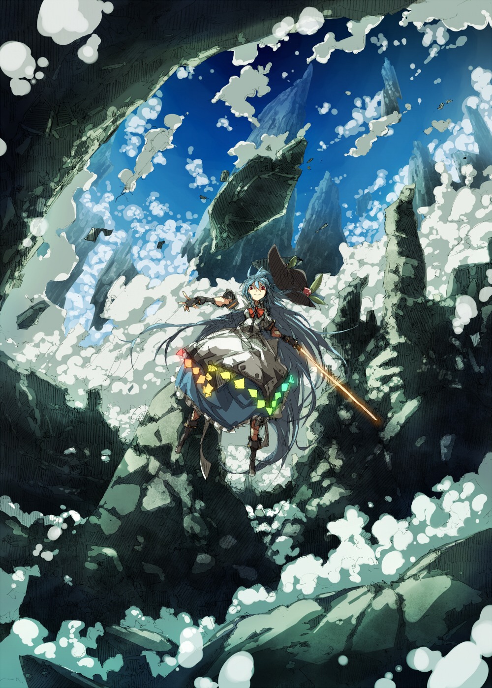 hinanawi_tenshi, page, sword, touhou