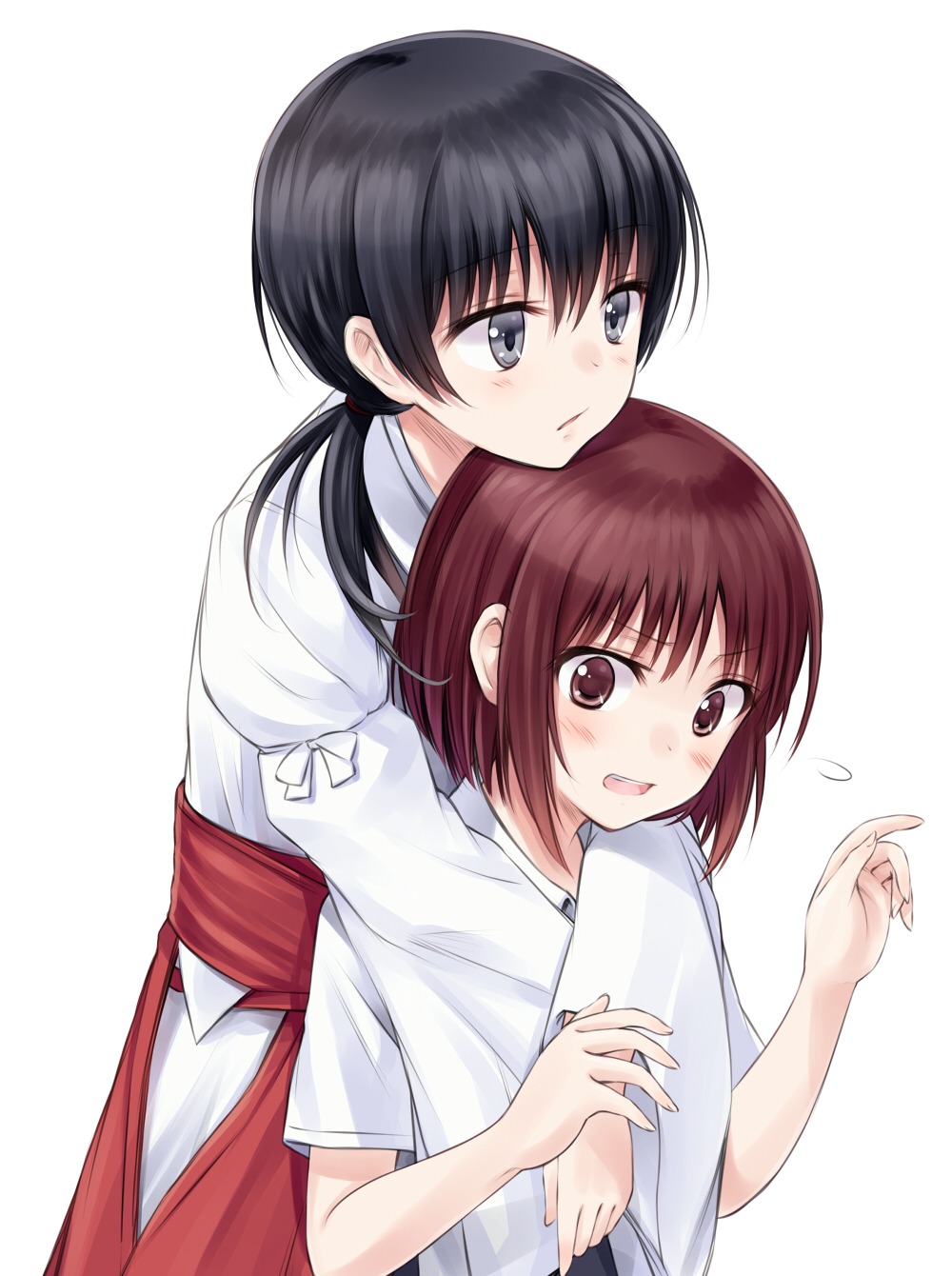 jindai_komaki, kakura_kurumi, miko, saki, suzushiro_yukari