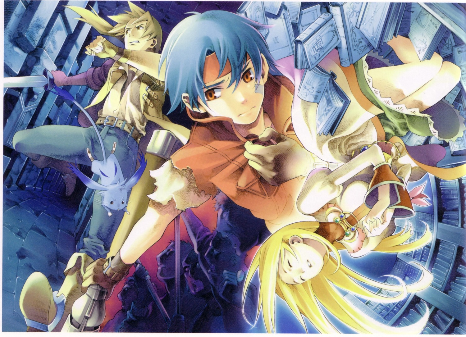 cecilia_raynne_adelheid, dress, gun, hang_peng, ooba_wakako, rody_roughnight, sword, wild_arms