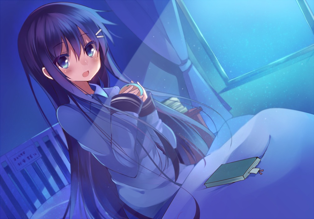 akiba_rika, hanbun_no_tsuki_ga_noboru_sora, mishima_kurone, pajama