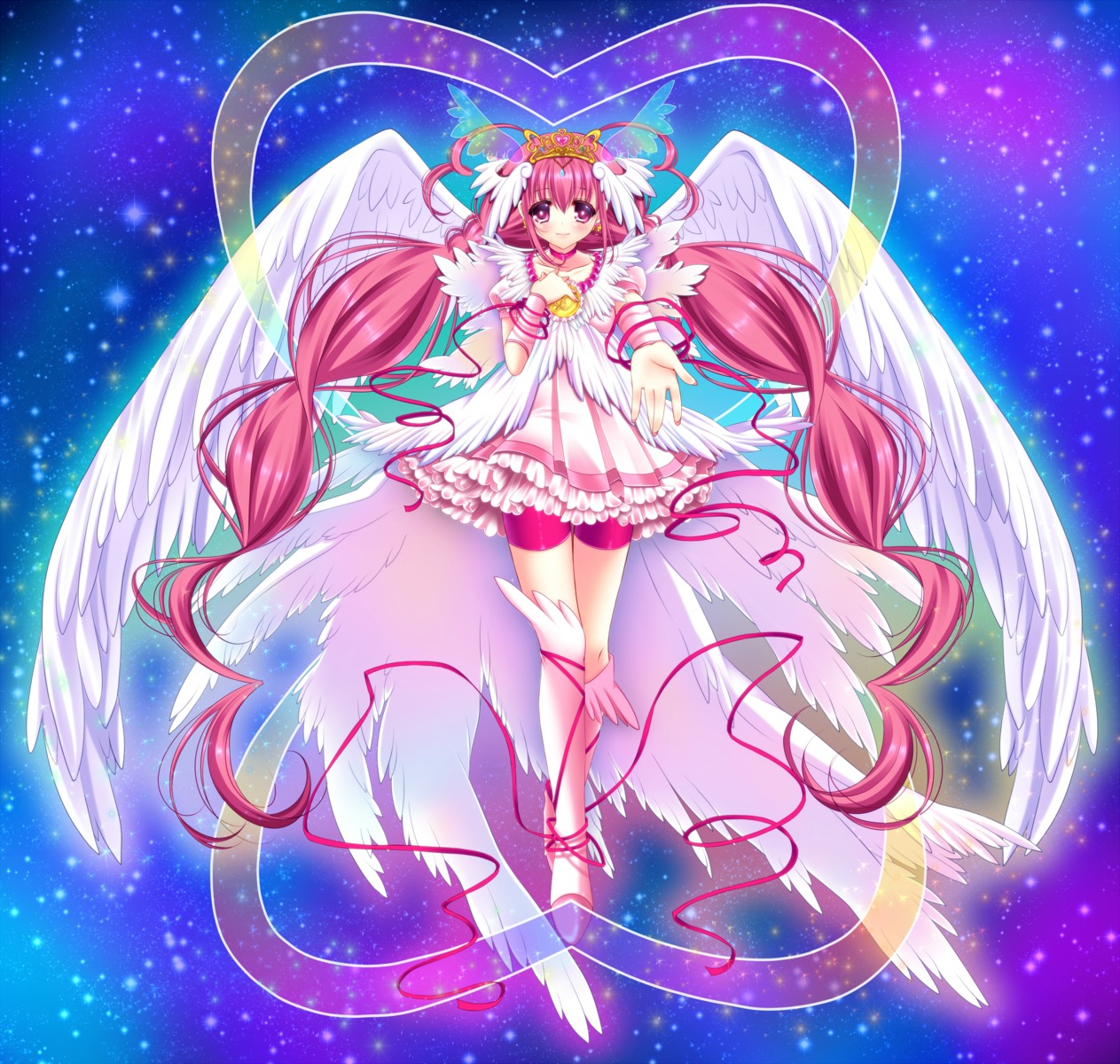 dress, hoshizora_miyuki, precure, shira_yuri, smile_precure!, wings