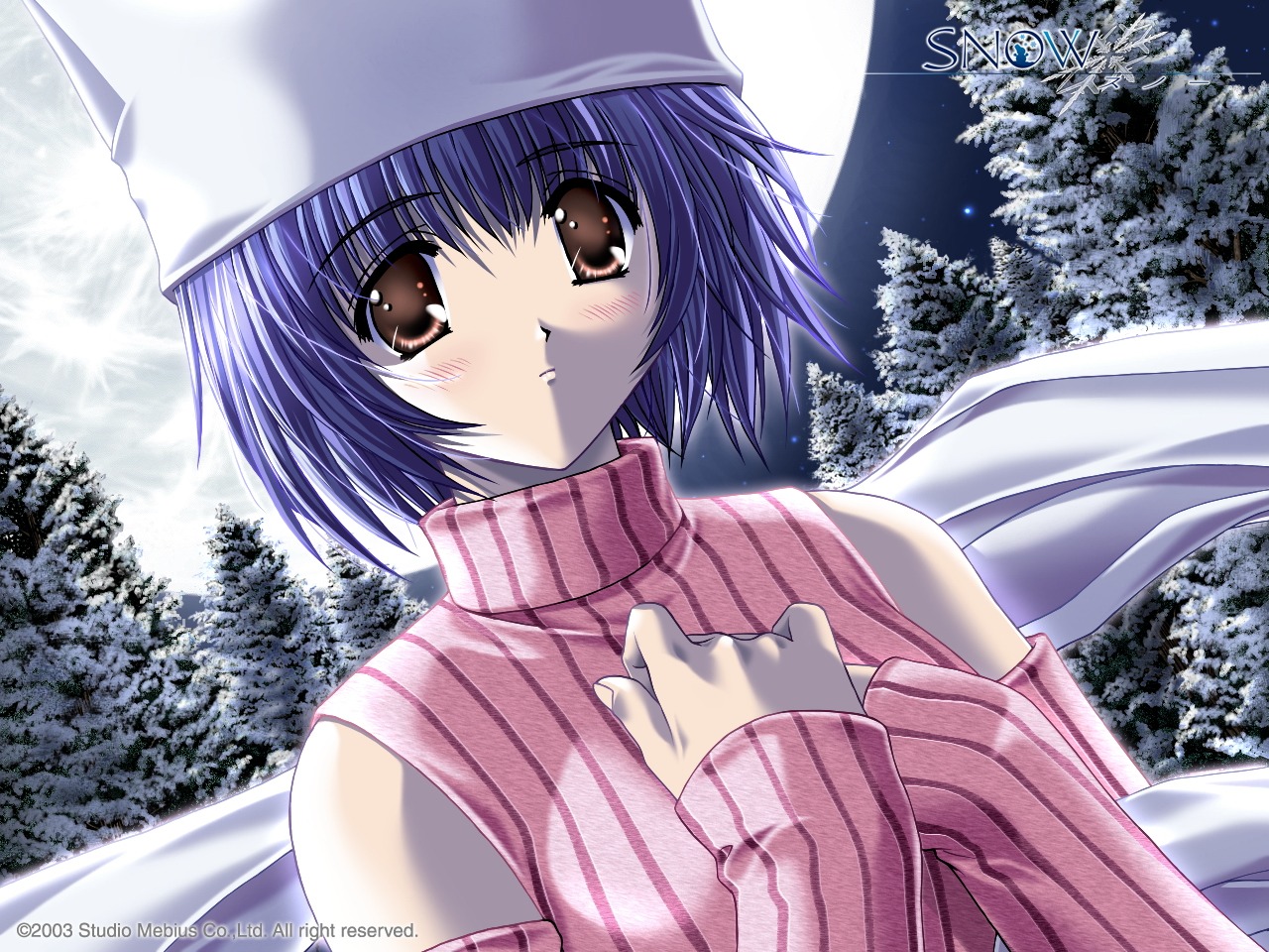 kitazato_shigure, snow_(game), studio_mebius, wallpaper