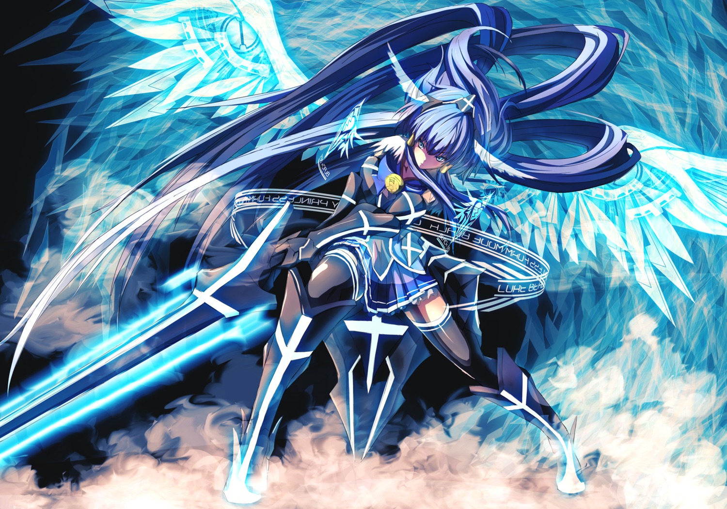 aoki_reika, meron_to_maria, precure, smile_precure!, thighhighs, wings