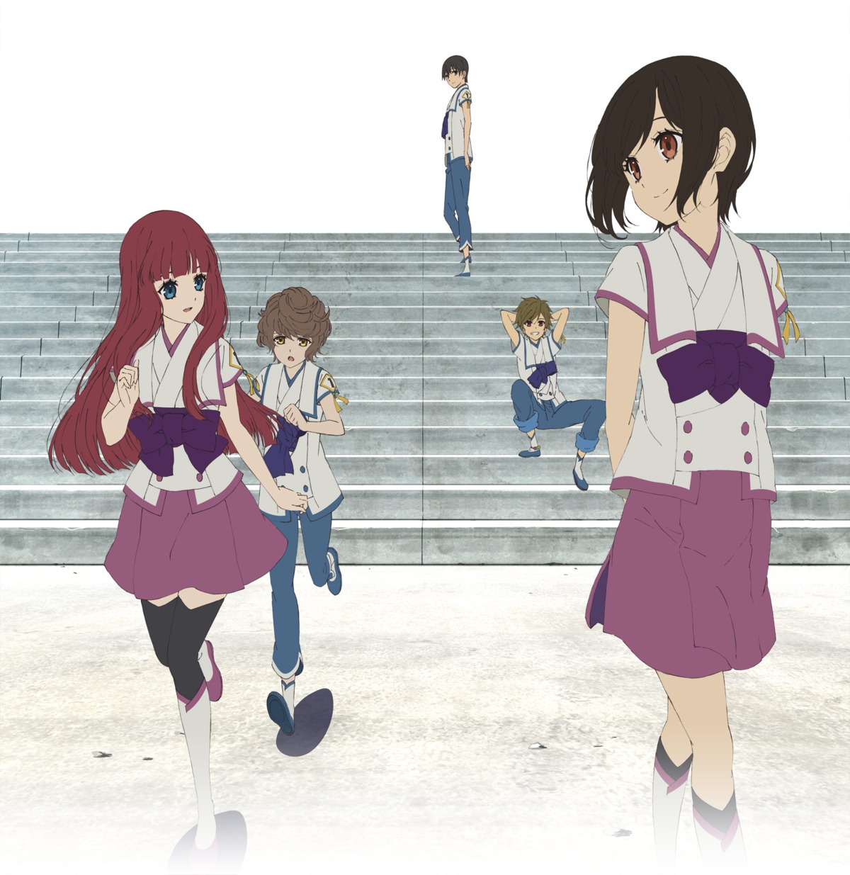 akizuki_maria, aonuma_shun, asahina_satoru, itou_mamoru, kojima_hirokazu, shinsekai_yori, thighhighs, watanabe_saki