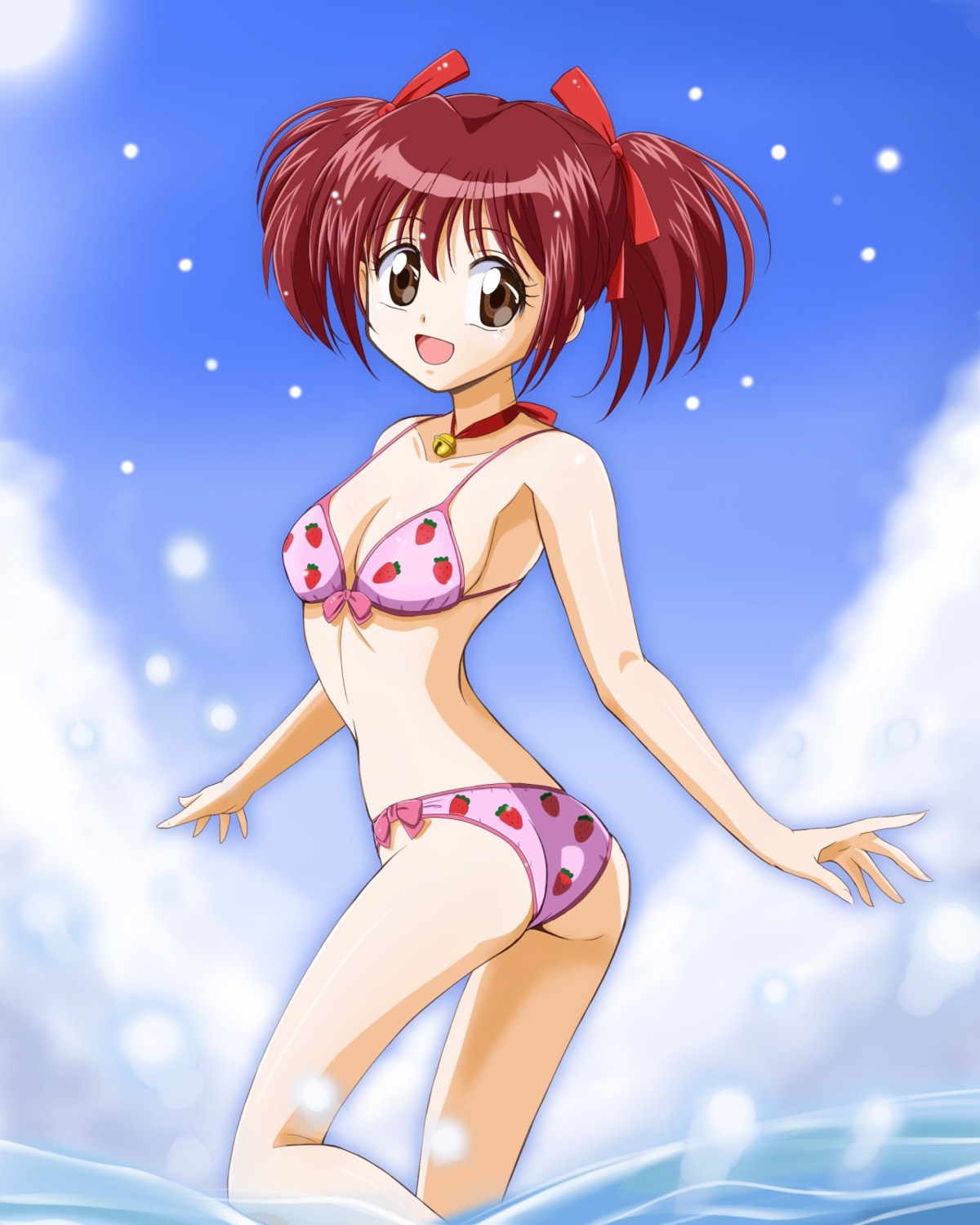 ass, bikini, cleavage, kinfuji, momomiya_ichigo, swimsuits, tokyo_mew_mew
