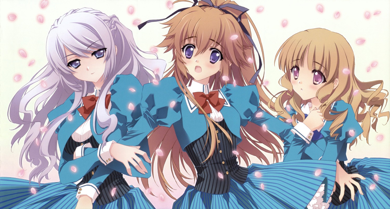 carnelian, hakuhouin_ryouko, mix!, saegusa_kana, seifuku, suga_ran, suwa_ranmaru, trap