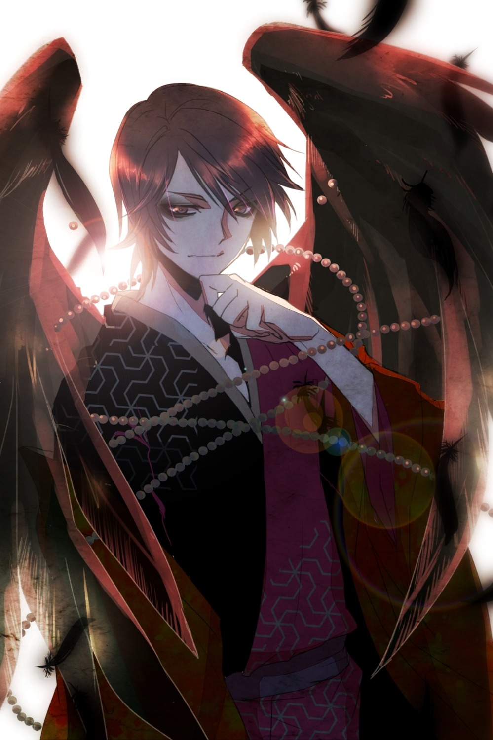 kamisama_hajimemashita, kurama_(kamisama_hajimemashita), male, saku_(sa9m9www), wings