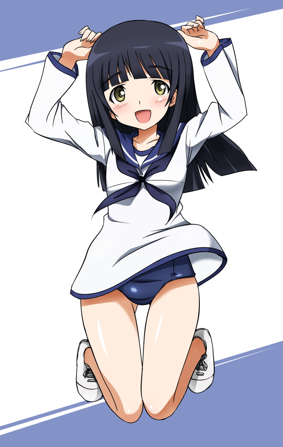 school_swimsuit, seifuku, strike_witches, swimsuits, yamakawa_michiko, yumekaranigeruna