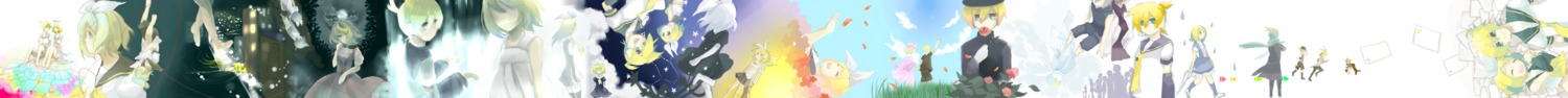 aku_no_meshitsukai_(vocaloid), character_design, dress, headphones, kagamine_len, kagamine_rin, meltdown_(vocaloid), sachirika, seifuku, vocaloid