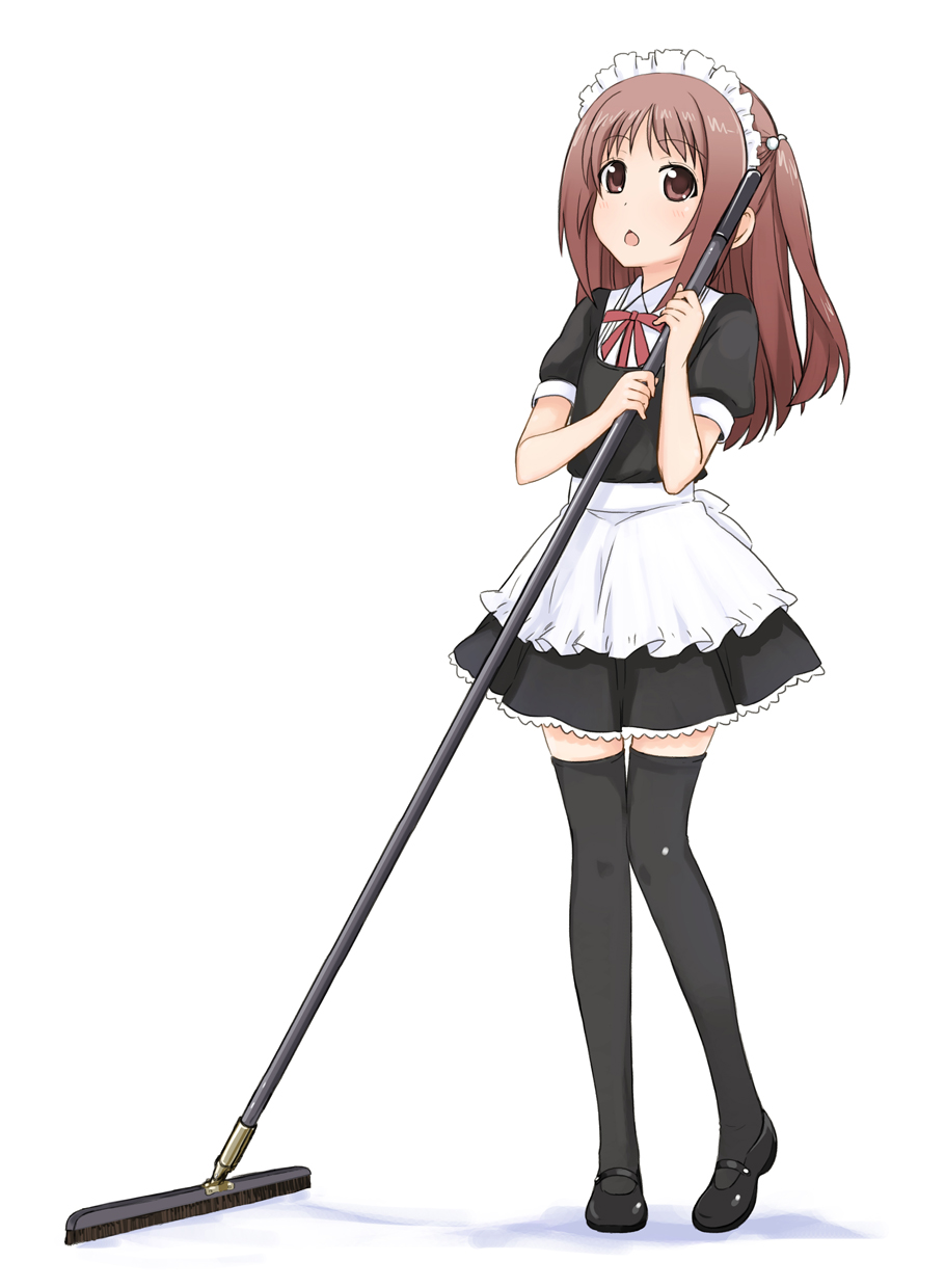 abe_kanari, maid, minami-ke, thighhighs, uchida_yuka