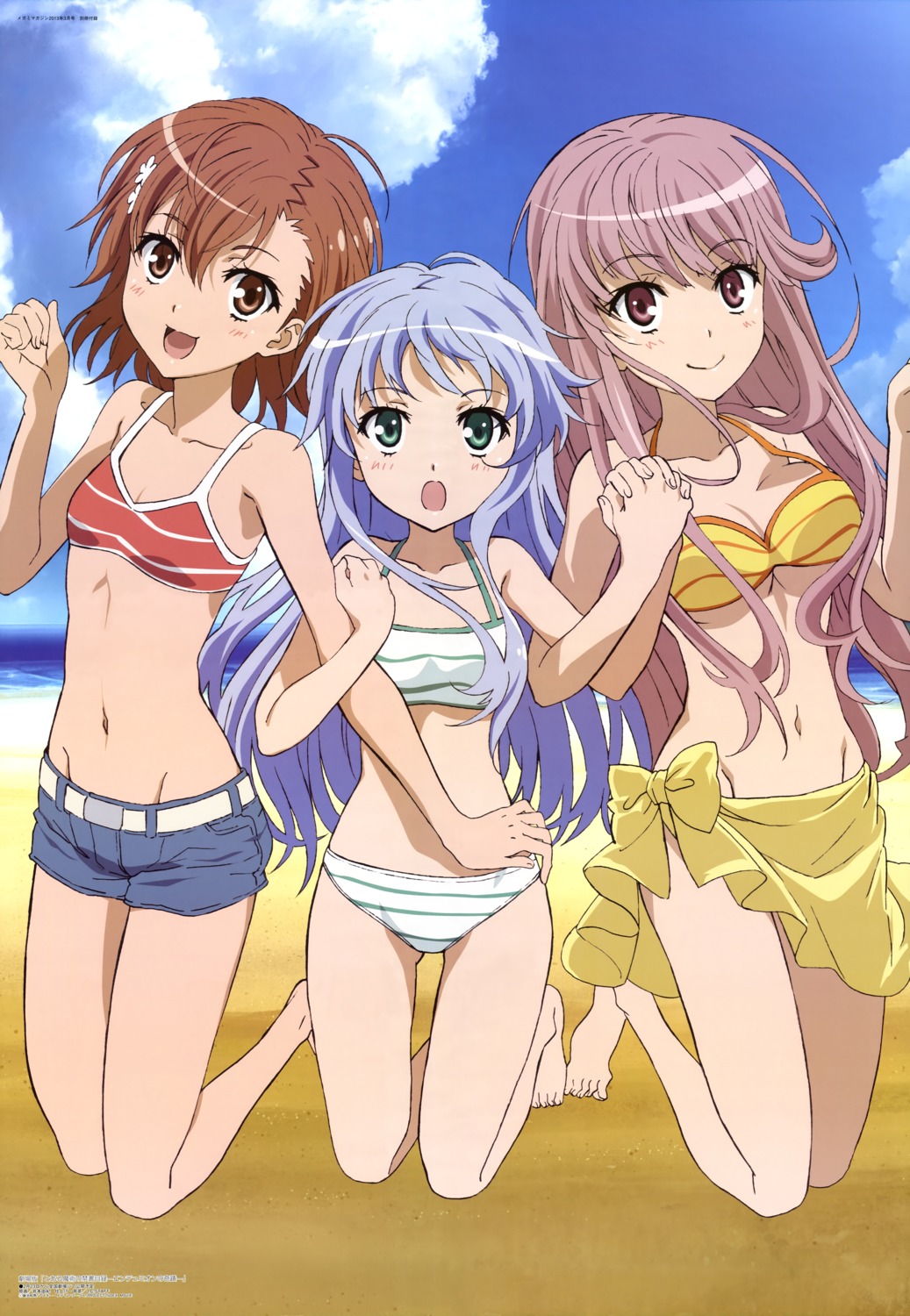 bikini, cleavage, imoto_yuki, index, meigo_arisa, misaka_mikoto, swimsuits, toaru_kagaku_no_railgun, toaru_majutsu_no_index, toaru_majutsu_no_index_endymion_no_kiseki, underboob