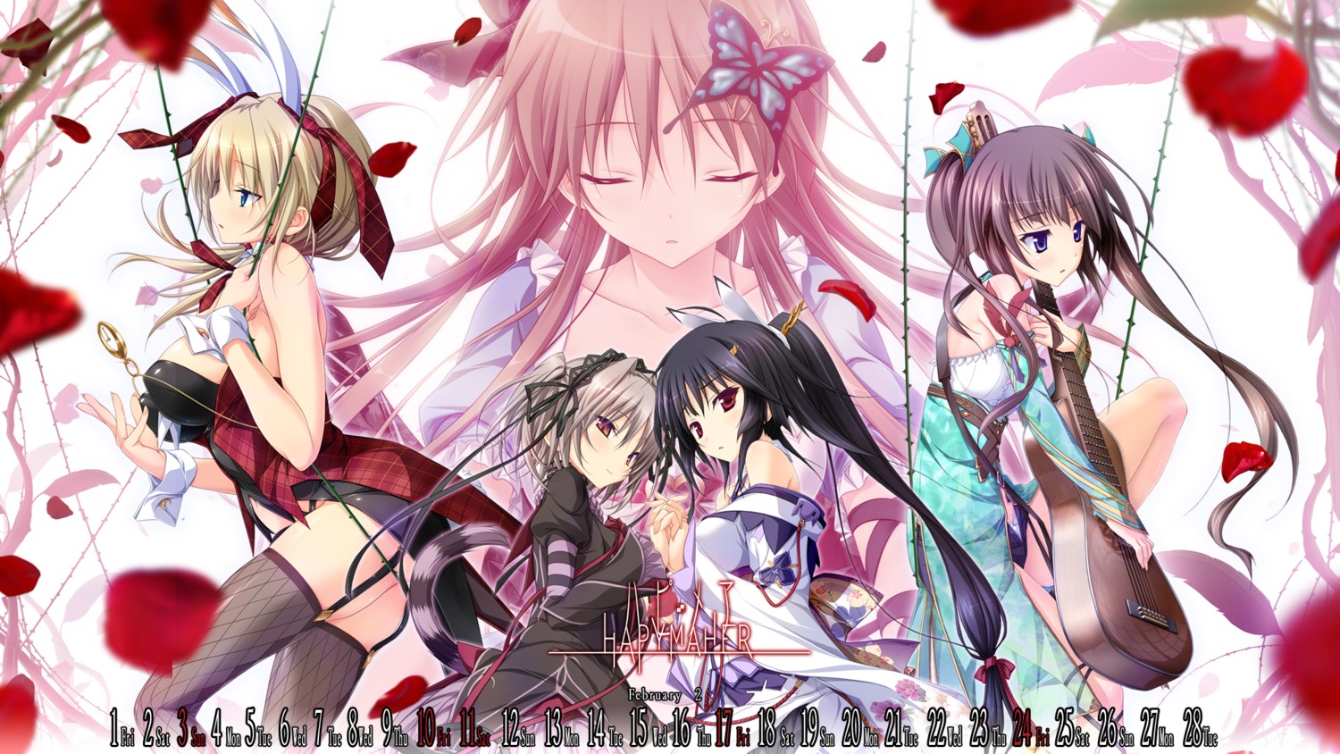animal_ears, bunny_ears, bunny_girl, calendar, hapymaher, hasuno_saki, hirasaka_keiko, koku