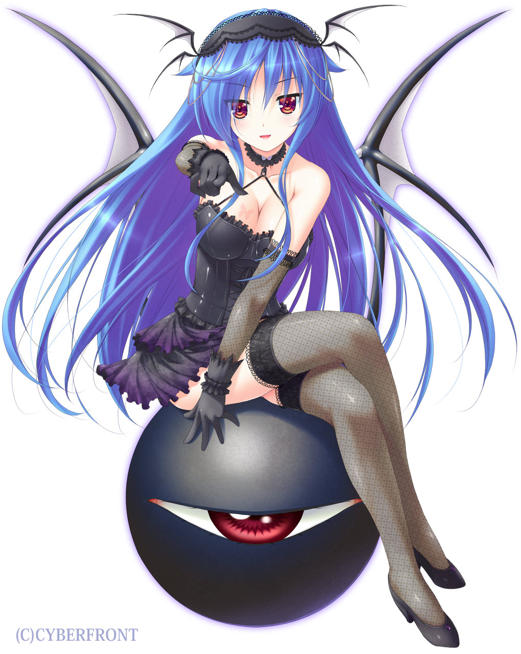 cleavage, dungeon_&_valkyrie, sakaki_maki, thighhighs, wings