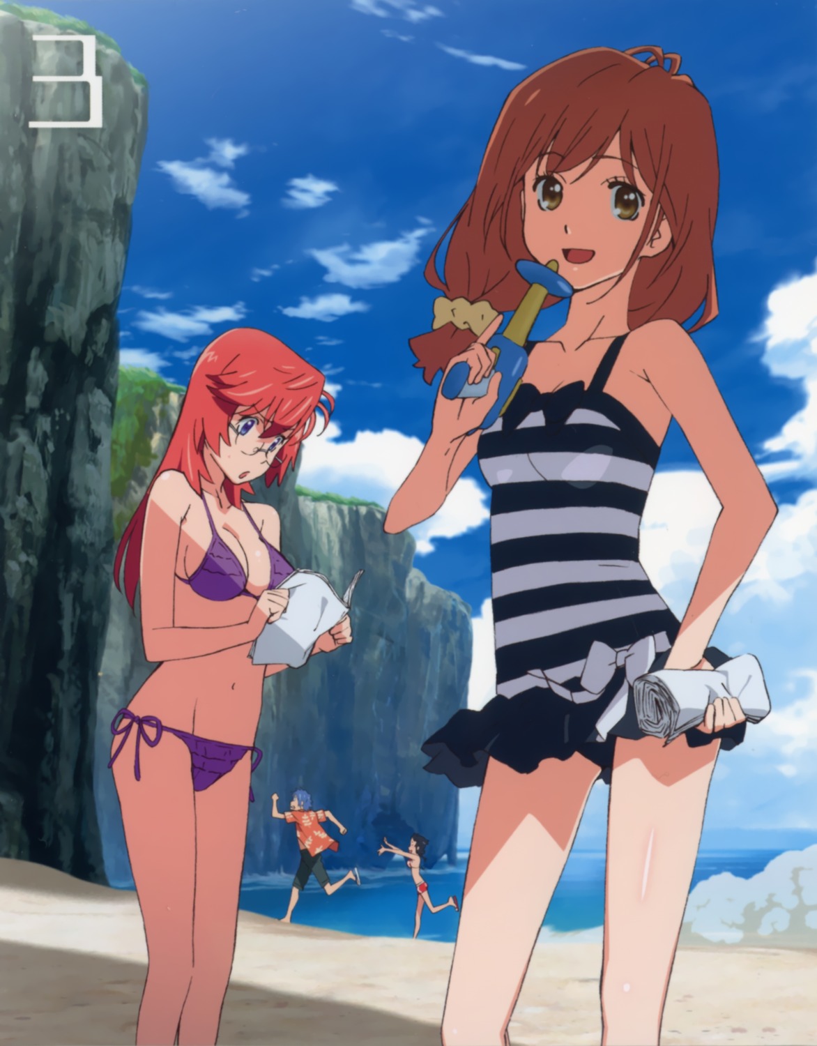 ano_natsu_de_matteru, arisawa_chiharu, bikini, cleavage, disc_cover, ishigaki_tetsurou, kinoshita_kaori, megane