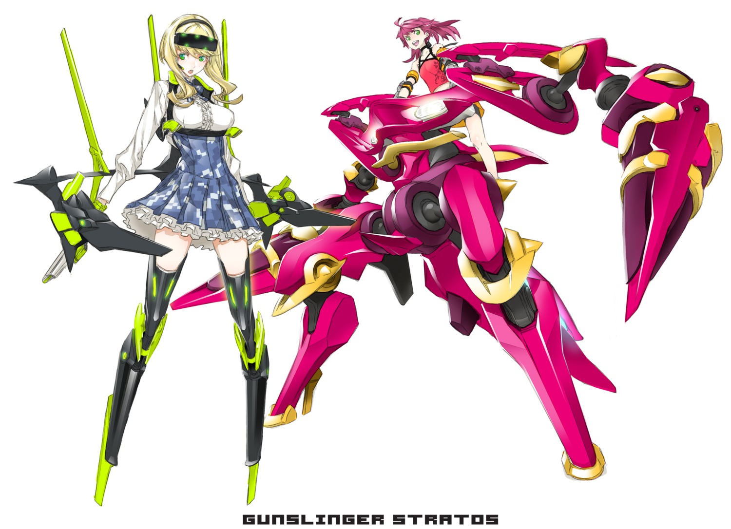 gunslinger_stratos, lyusya, mecha, mecha_musume, miwa_shirow, shinou_matsurika
