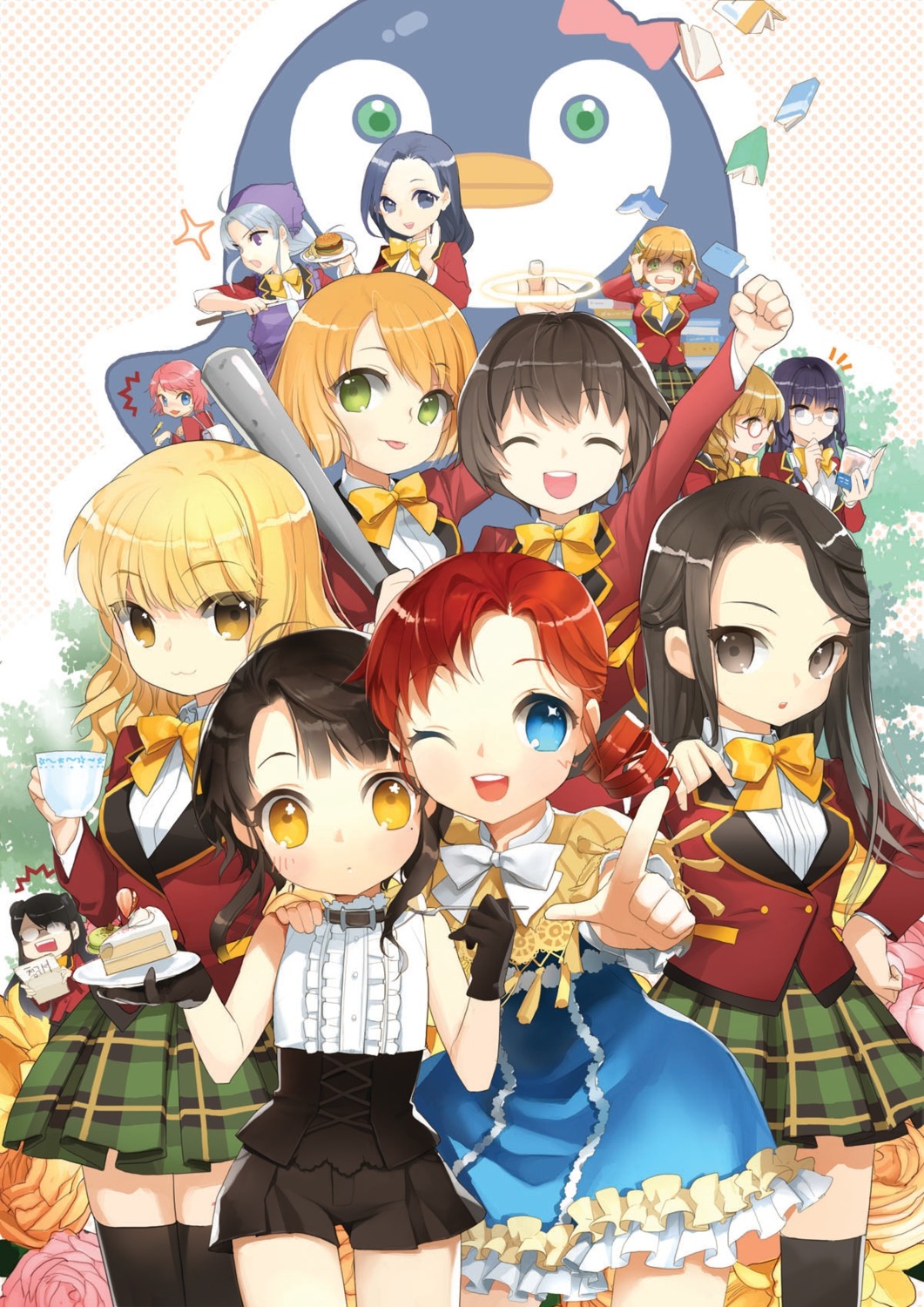 layna_scentriver, salty, seifuku, sita_vilosa, sword_girls, thighhighs, vernika_answer