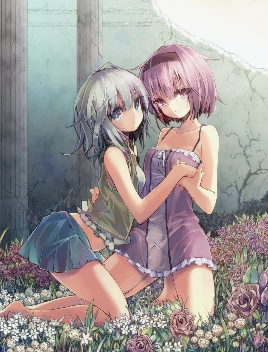 dress, komeiji_koishi, komeiji_satori, teco, touhou