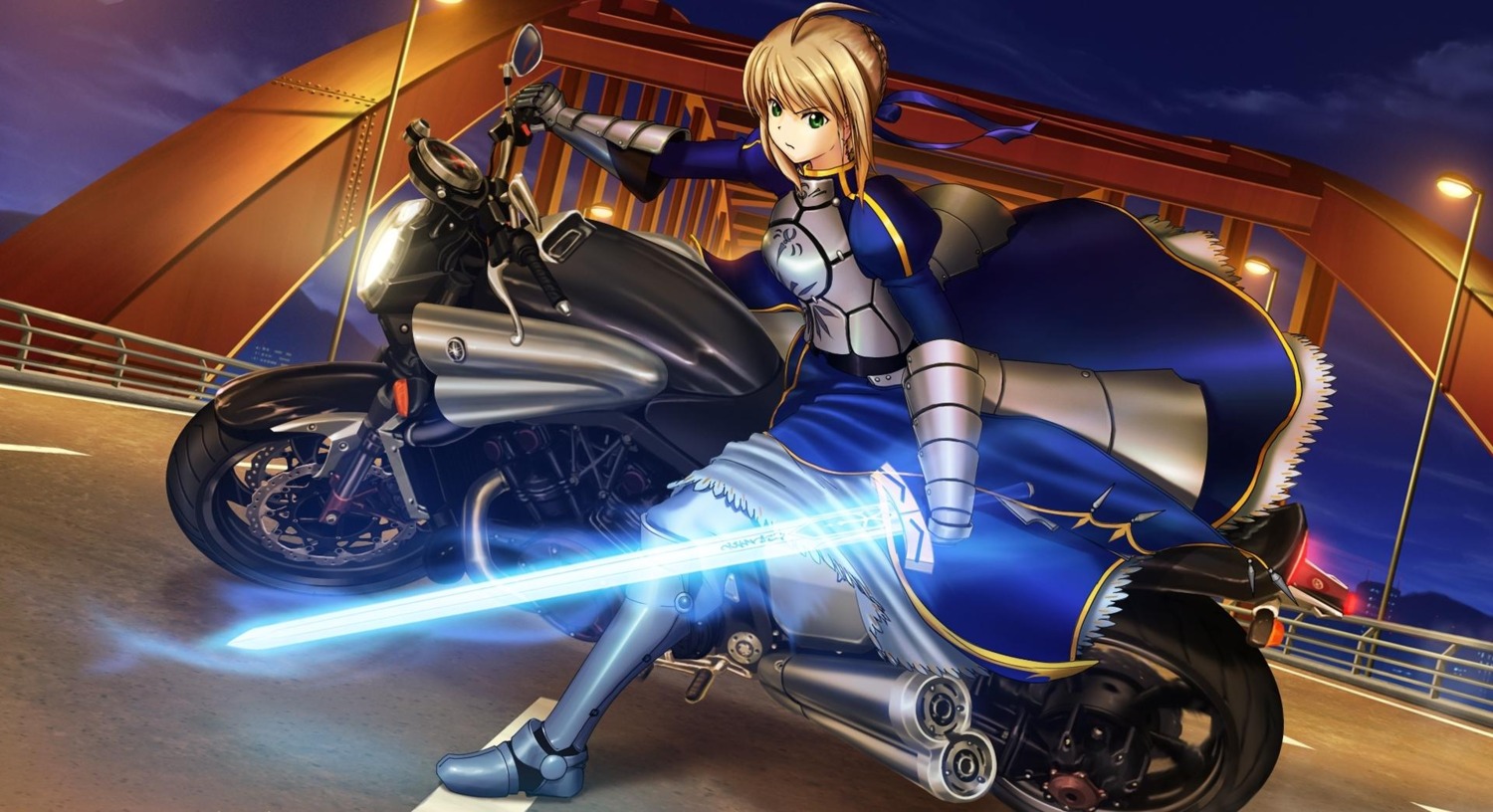 armor, artoria_pendragon_(fate), fate/stay_night, fate/zero, jpeg_artifacts, shirakawa_mayo, sword