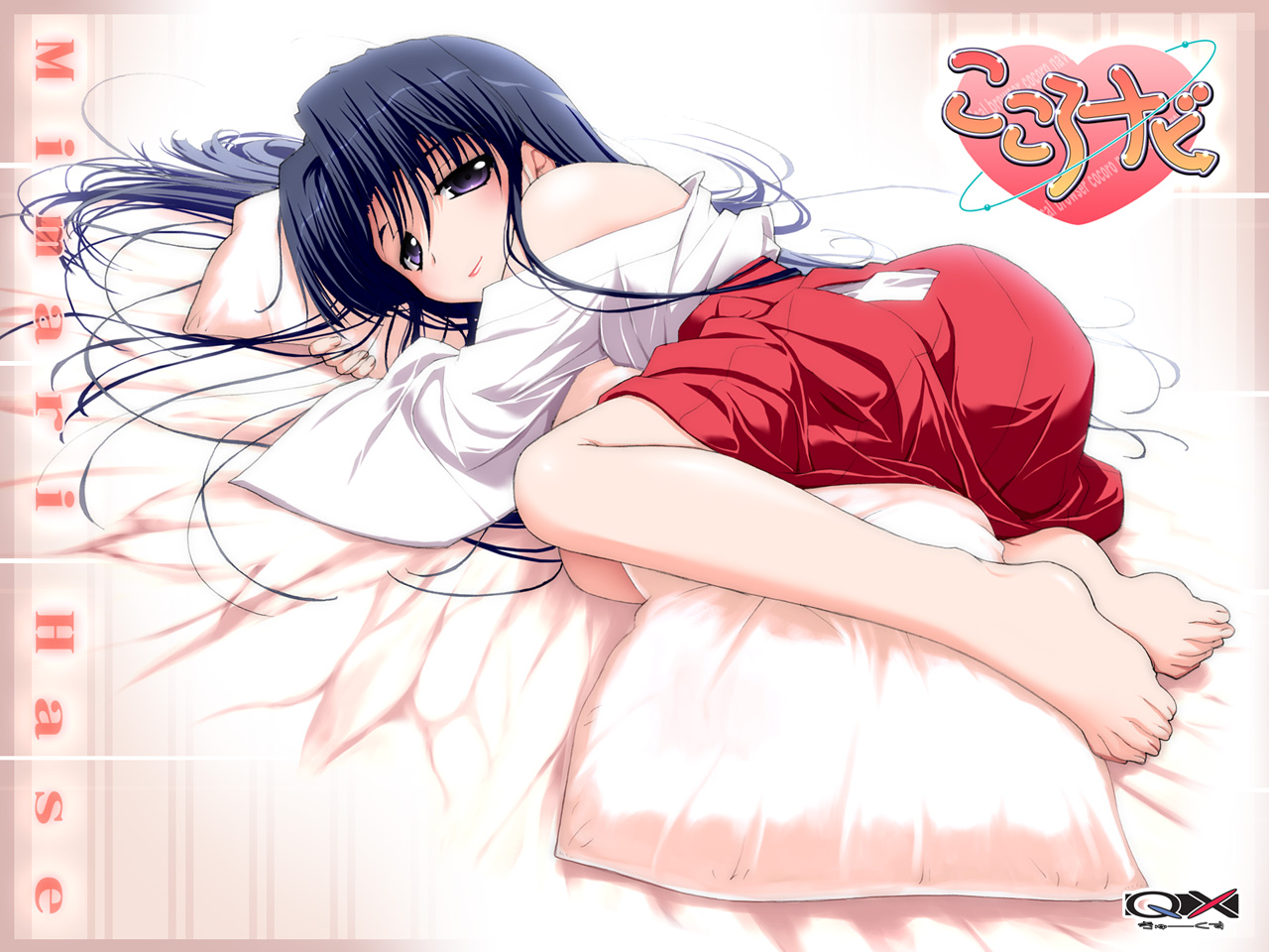 akata_itsuki, miko, q-x, wallpaper