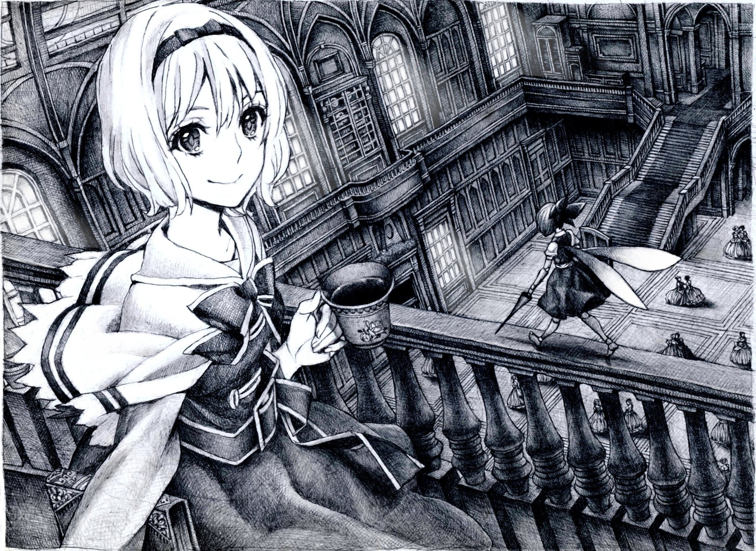 alice_margatroid, monochrome, nobita, touhou