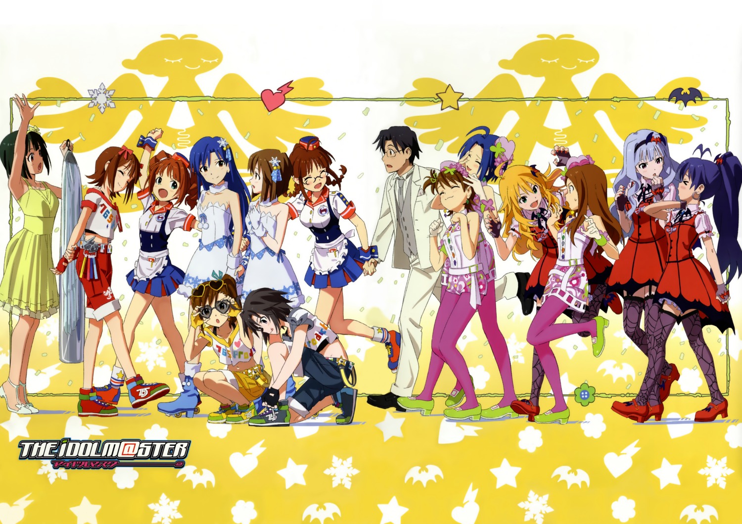 akizuki_ritsuko, amami_haruka, futami_ami, futami_mami, ganaha_hibiki, hagiwara_yukiho, hoshii_miki, kikuchi_makoto