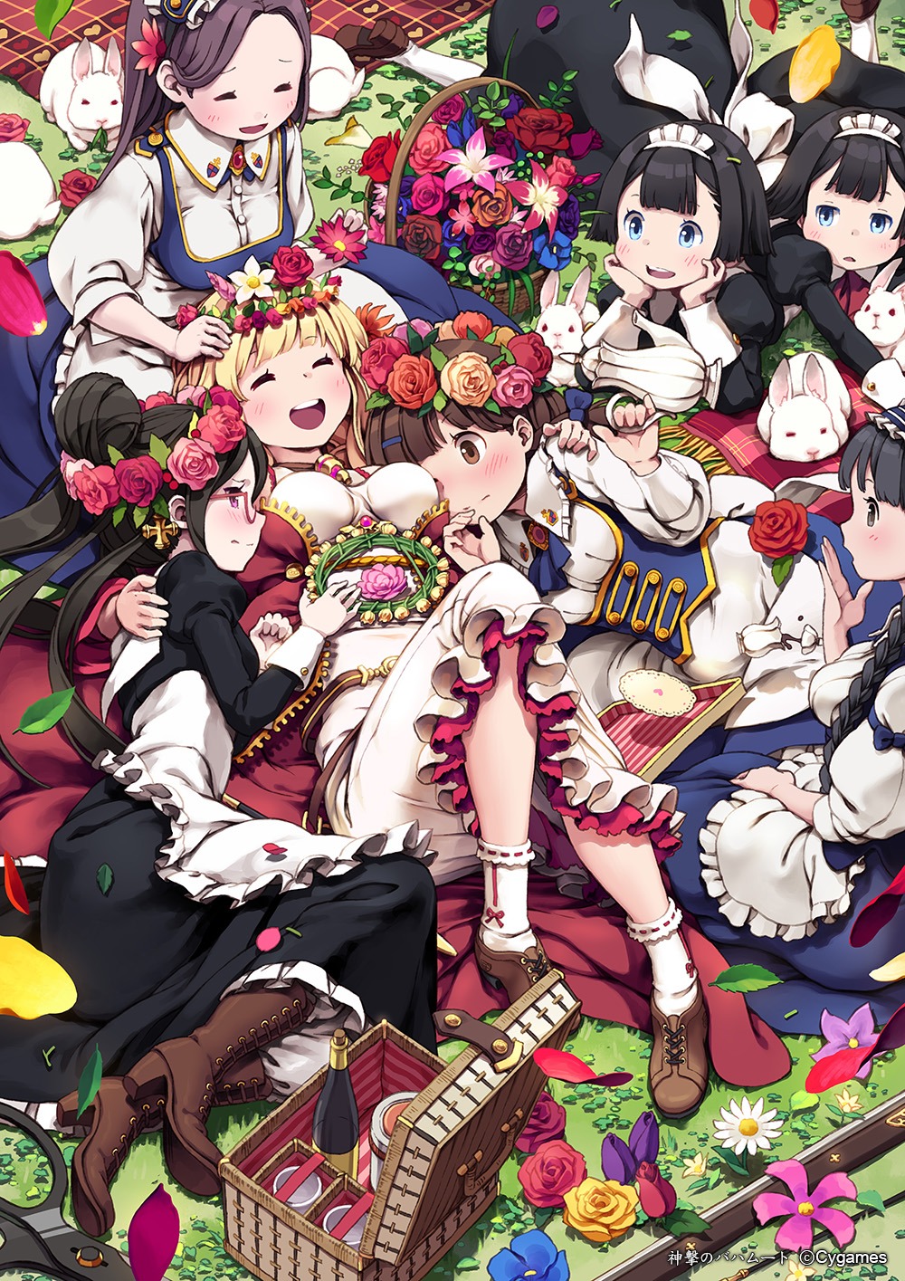 dress, heels, lena, maid, megane, shingeki_no_bahamut, sword