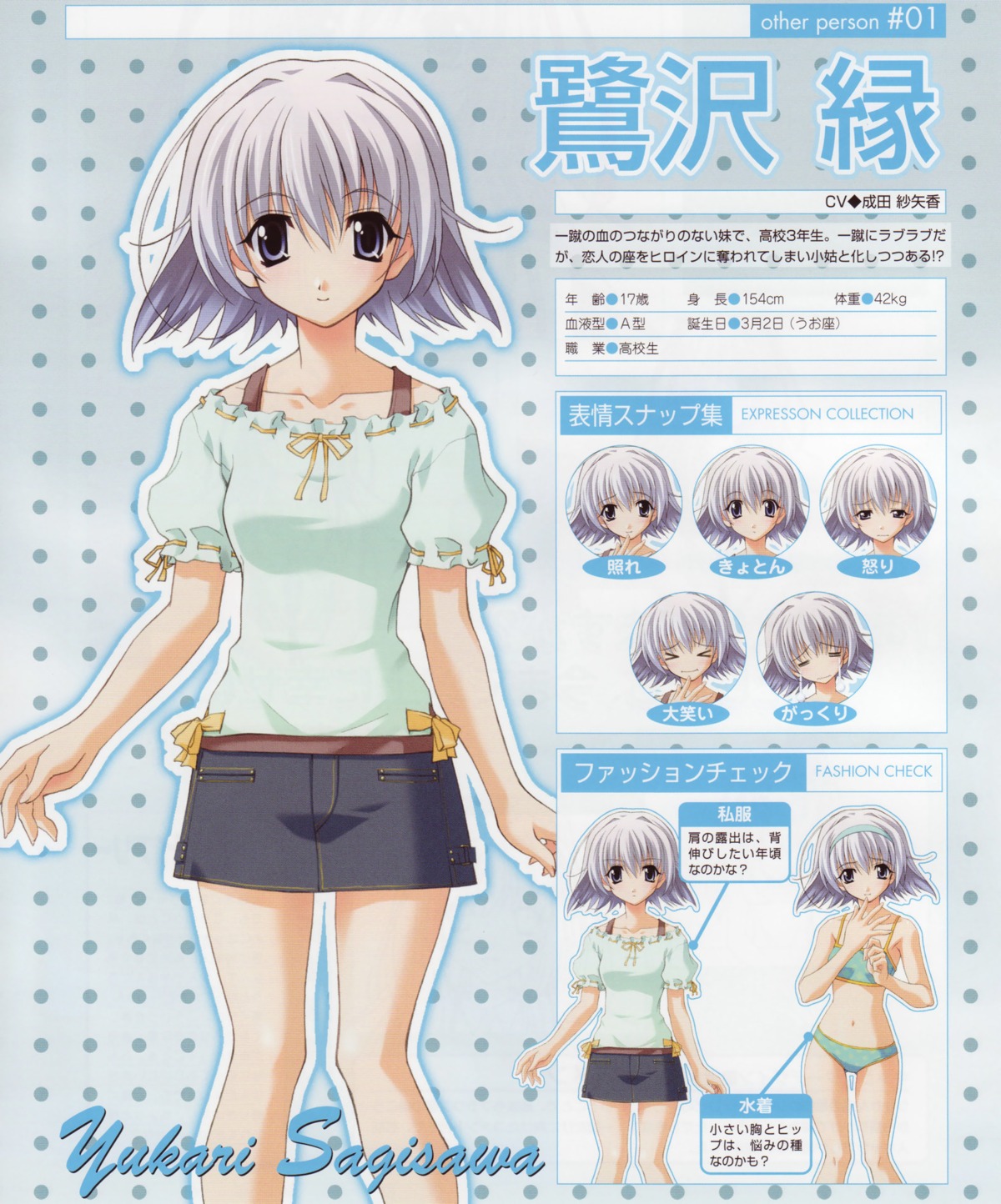 bikini, bleed_through, memories_off, memories_off_sorekara, profile_page, sagisawa_yukari, swimsuits