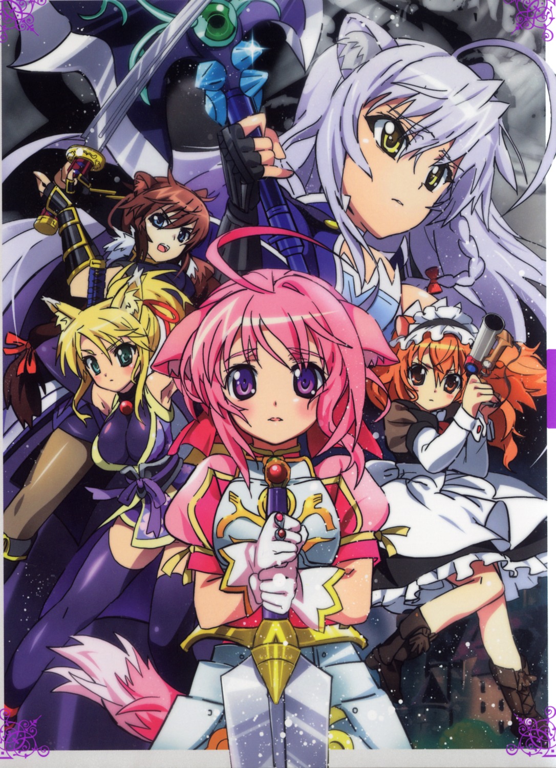 animal_ears, brioche_d'arquien, dog_days, kitsune, leonmitchelli_galette_des_rois, millhiore_f_biscotti, ricotta_elmar, sword