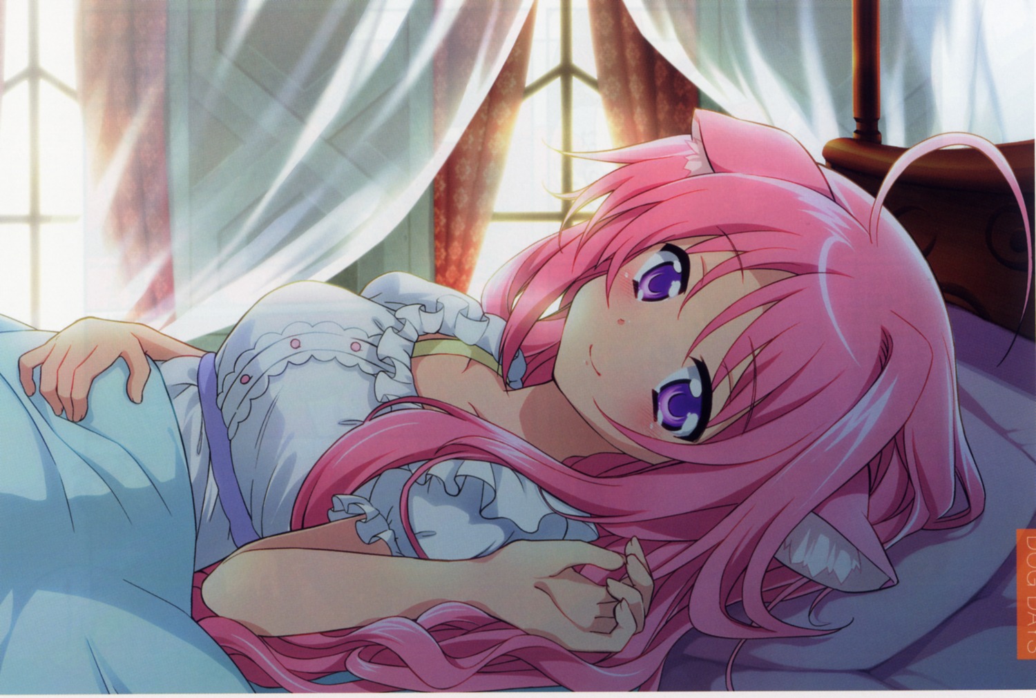 animal_ears, bleed_through, dog_days, inumimi, millhiore_f_biscotti