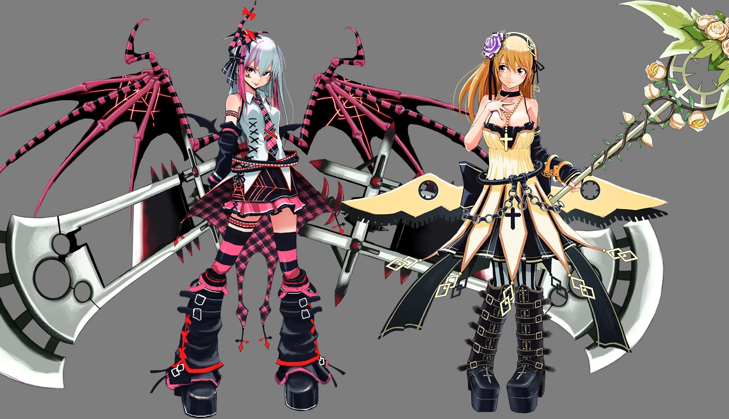cosmic_break, morizo_cs, thighhighs, transparent_png, wings
