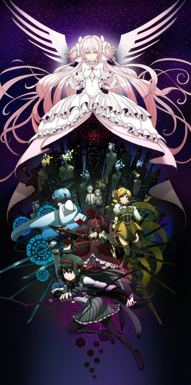 akemi_homura, gun, kamijo_kyosuke, kaname_madoka, kt._(kaisou-notagui), mahou_shoujo_madoka_magica, miki_sayaka, sakura_kyouko