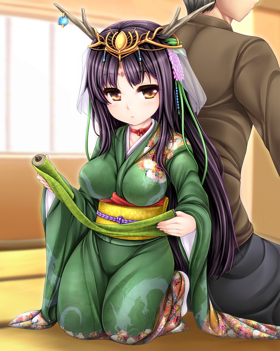 horns, kimono, uni8