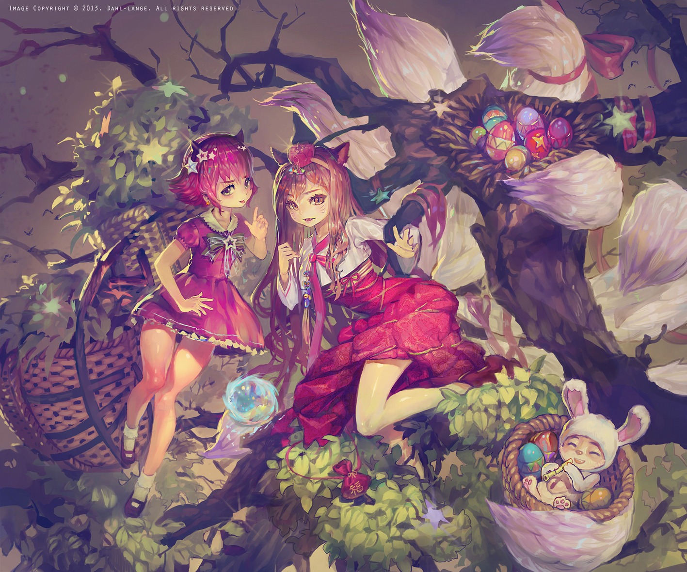 ahri, animal_ears, annie_hastur, league_of_legends, proopra, tail, teemo