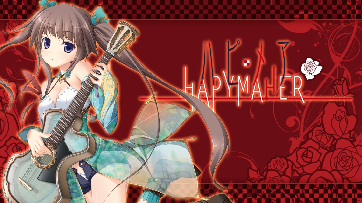 guitar, hapymaher, hirasaka_keiko, purple_software, tsukimori_hiro, wallpaper
