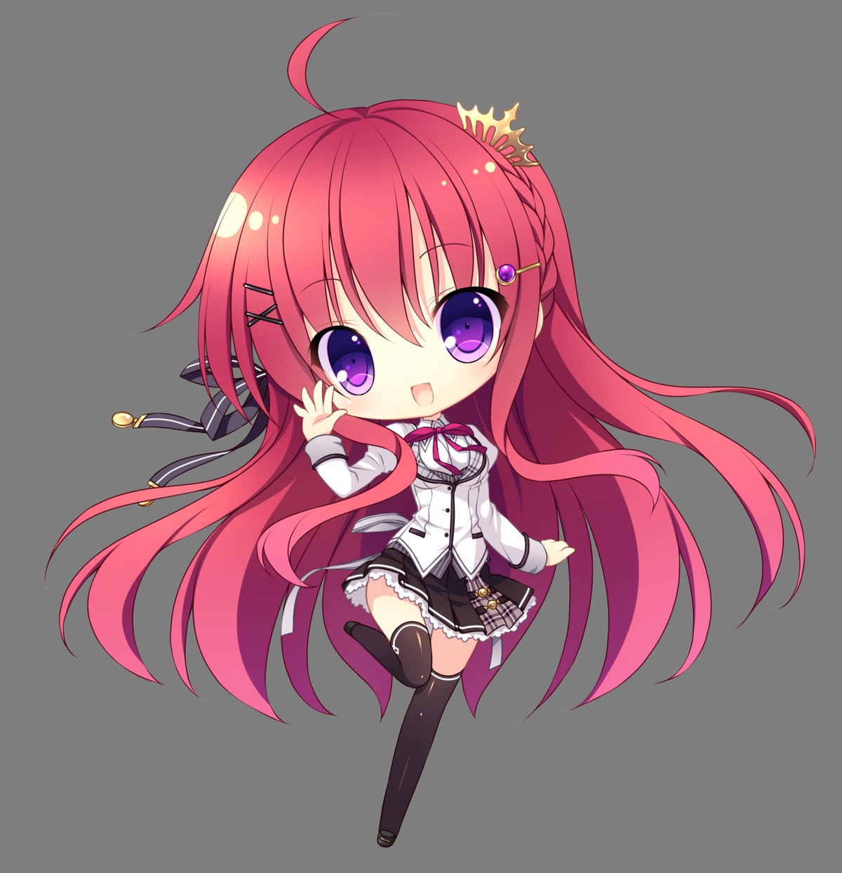 alia's_carnival, chibi, isumi_yura, nanawind, ousaka_asuha, seifuku, thighhighs, transparent_png
